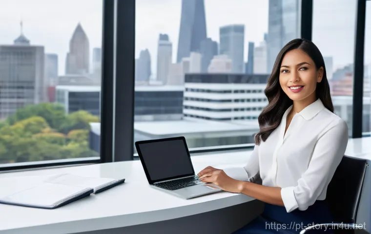 스토리텔러 연봉 협상 사례 공유 - **Prompt Title: The Empowered Preparer**
**Image Prompt:** A confident and poised female profess...