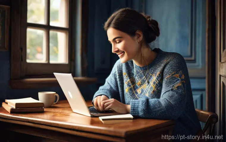 스토리텔러 전문 블로그 운영 팁 - **Prompt: Engaging Storyteller & Her Ideal Reader**
"A warm and inviting scene depicting a femal...