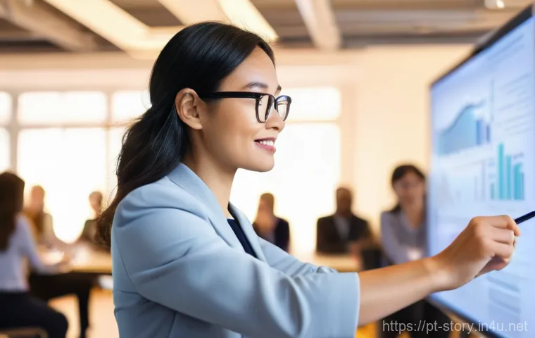 스토리텔러 자격증의 취득 후 진로 - **Prompt 1: The Modern Storyteller's Journey**
"A confident, diverse professional (specify gende...