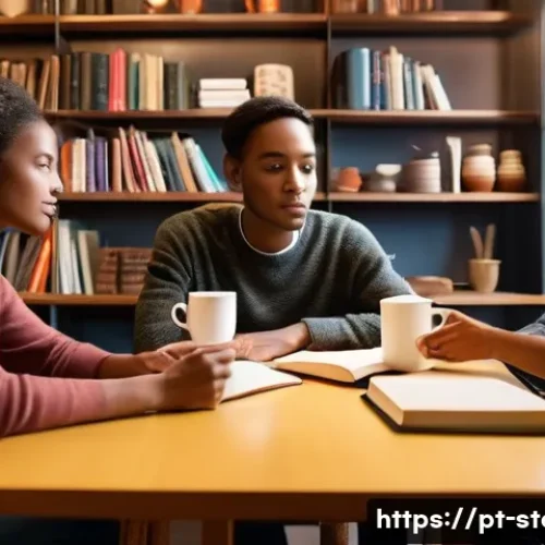 Home 30 스토리텔러와 고객 커뮤니케이션의 중요성 - **Prompt 1: The Art of Storytelling and Connection**
A warm, inviting scene depicting a diverse ...