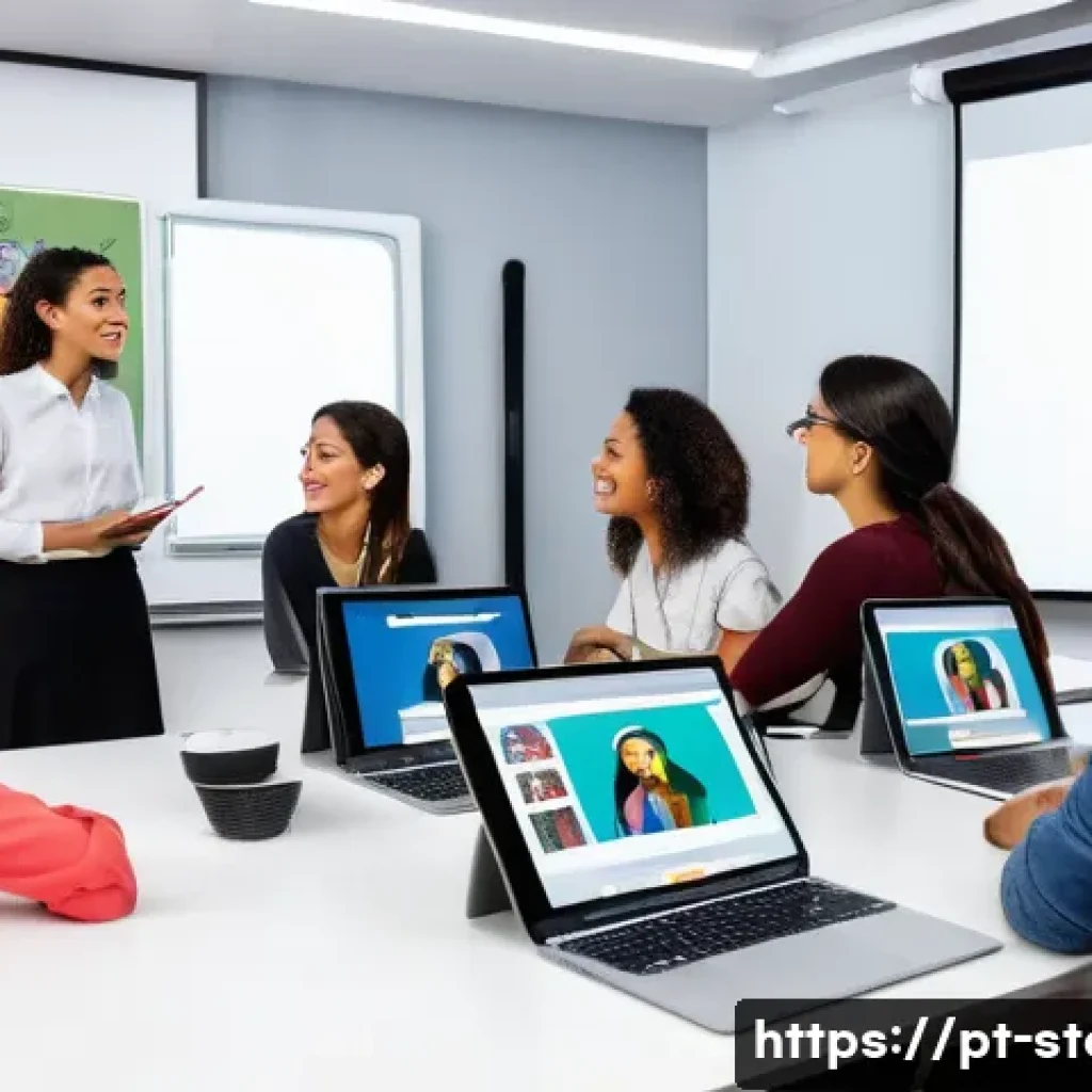 스토리텔러 자격증의 글로벌 인증 가능성 분석과 사례 연구와 전략 - A modern, professional classroom setting in São Paulo, Brazil, with diverse adult students attentive...