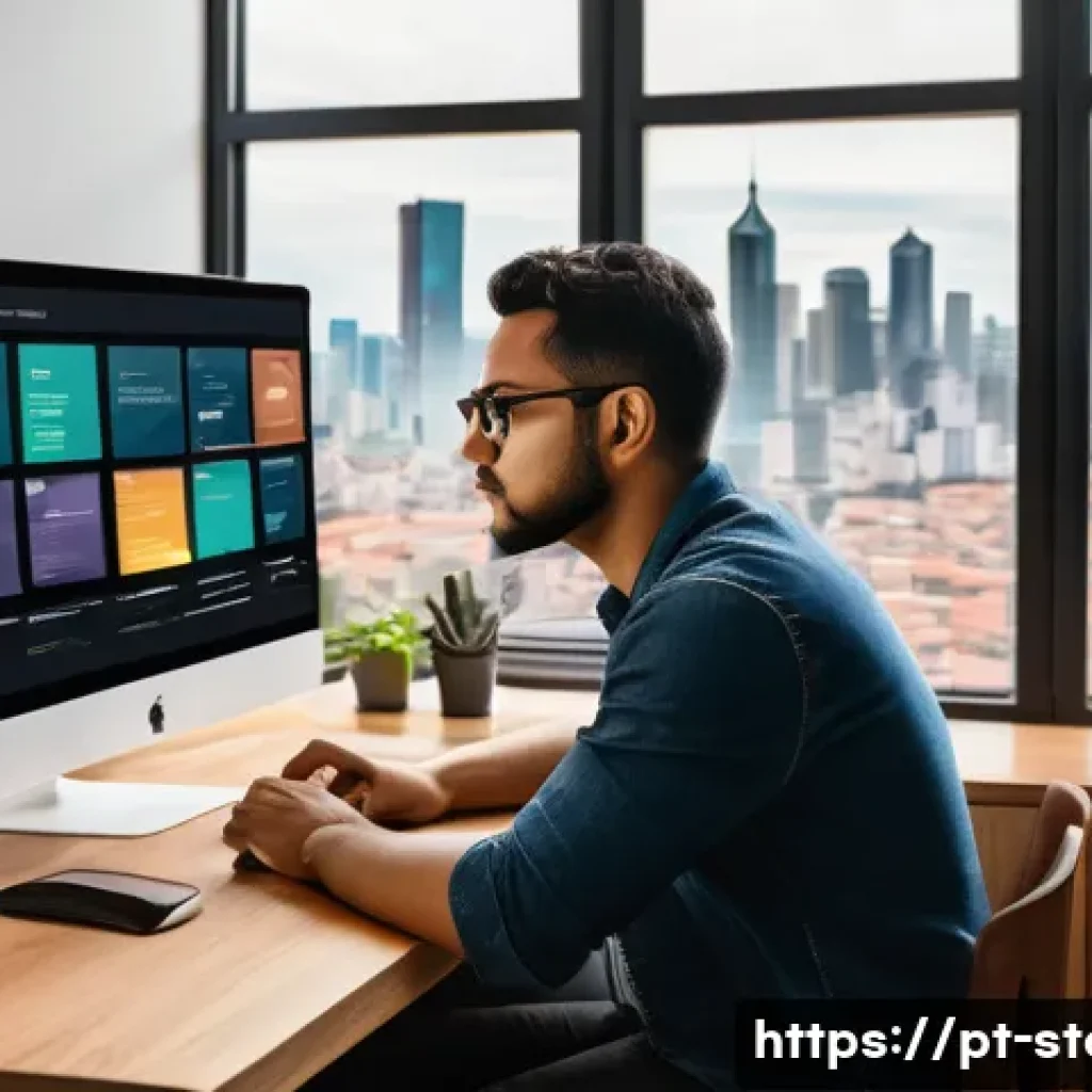 스토리텔러 직무에서의 스토리 제작 능력 향상 방법과 사례 분석과 전략 - A dynamic digital marketing workspace scene featuring a diverse Brazilian content creator, mid-30s, ...