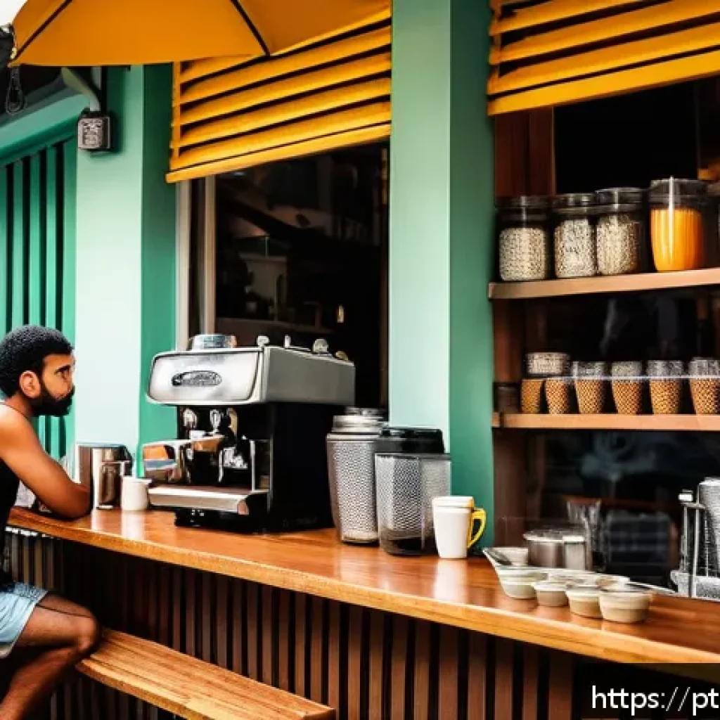 스토리텔러로서 창의적 영감을 얻는 방법 - A lively local café scene in São Paulo, Brazil, capturing diverse people engaging in animated conver...