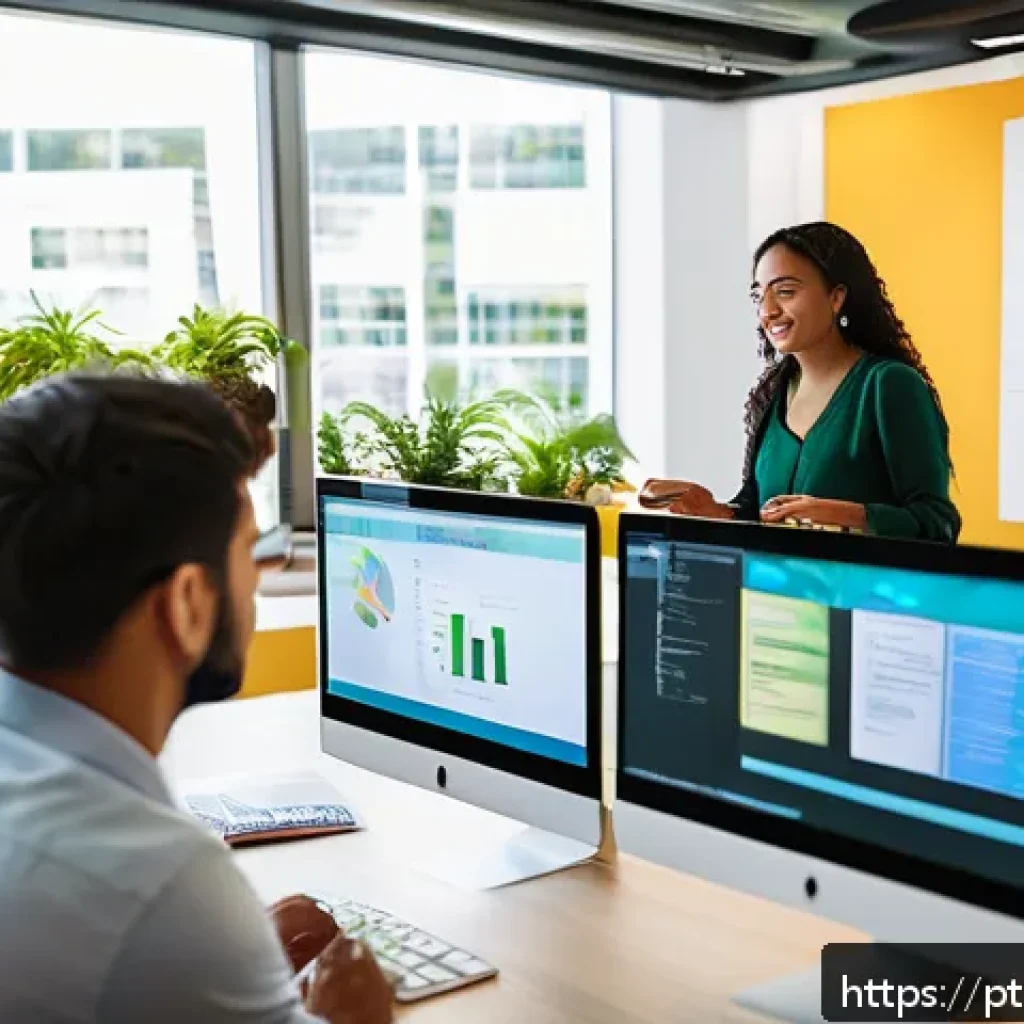 스토리텔러 직무 워크샵 후기 - A dynamic and engaging digital workspace scene showcasing a diverse group of young Brazilian profess...