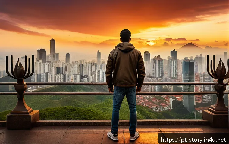 스토리텔러 필수 이론 정리 - A dynamic and inspirational scene depicting the Hero&rsquo;s Journey in a modern Brazilian urban setting: ...