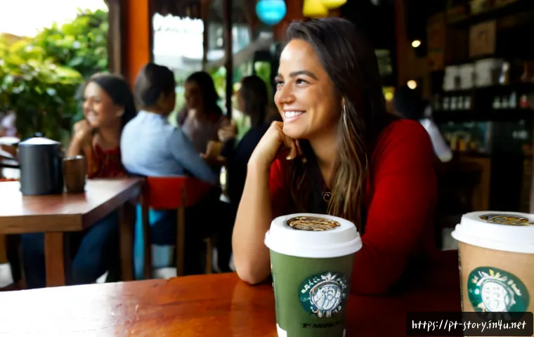 Home 28 스토리텔러와 관련된 성공적인 마케팅 사례 - Photorealistic successful storytelling marketing campaign in a vibrant Brazilian neighborhood café, ...
